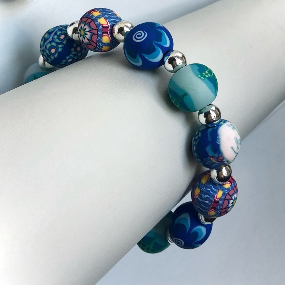 Beads Chunky Handmade Stretch Bracelet NWT